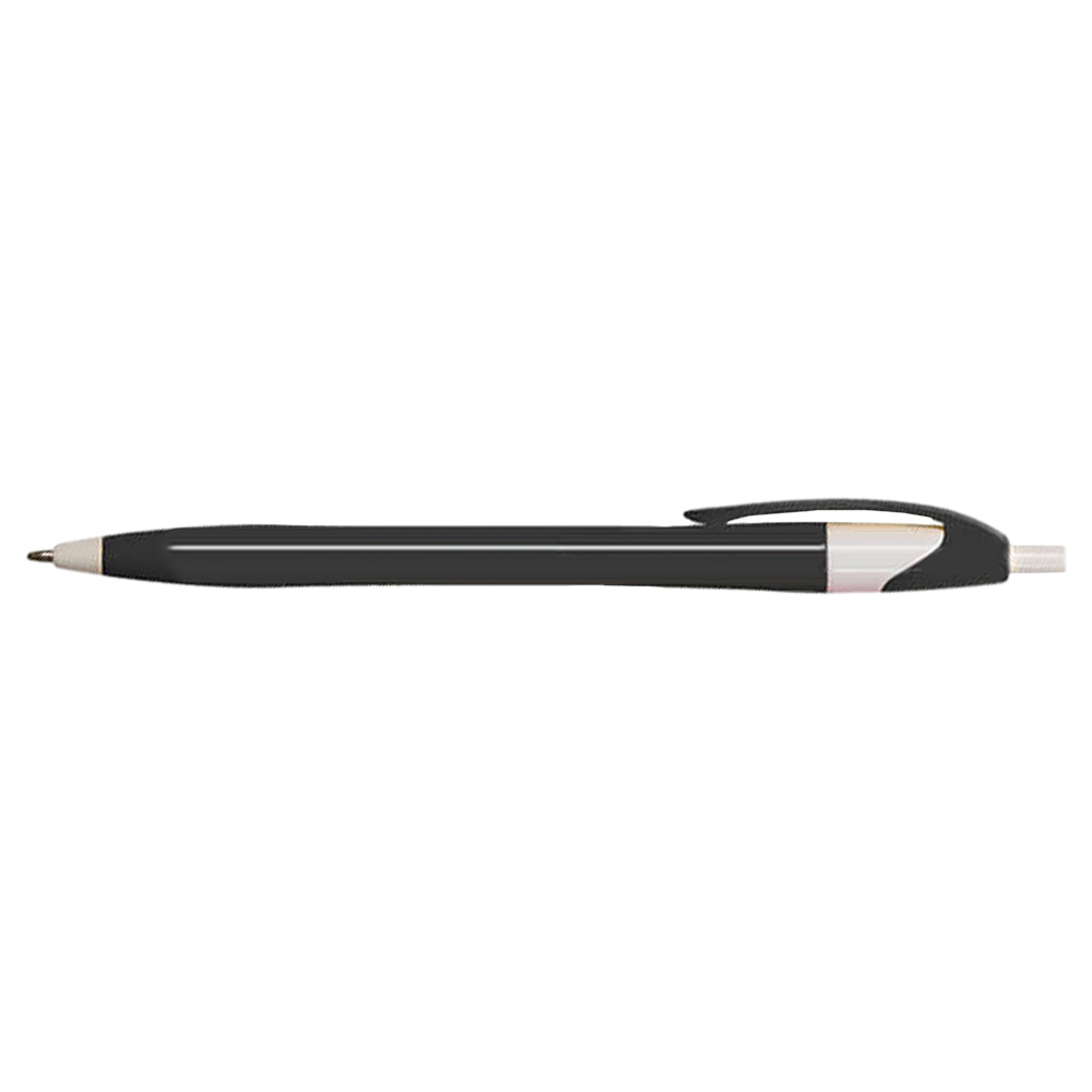Full color Slimster Click Action Pen - Black