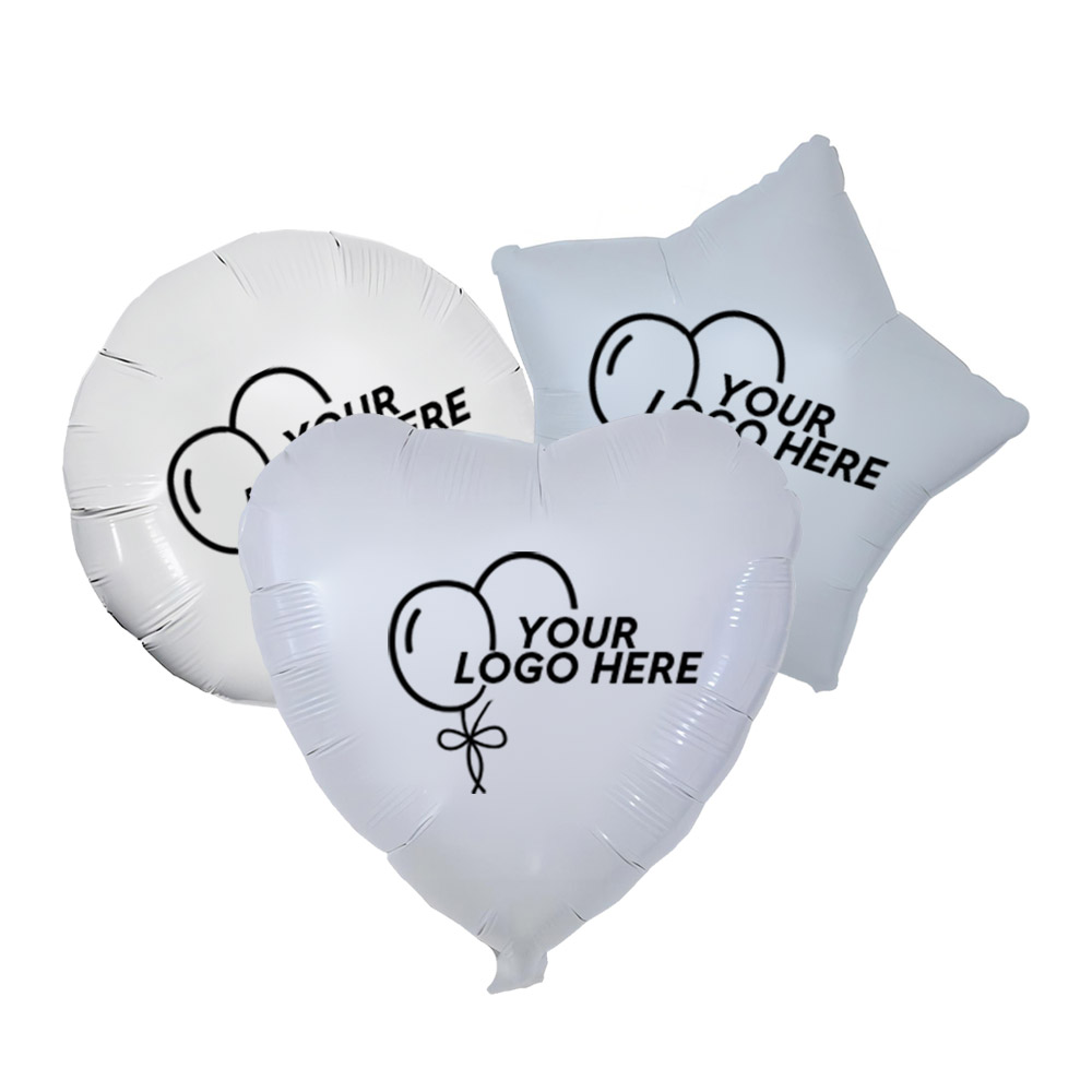 18 Inch Foil Balloons with Round, Star, Heart Shaped