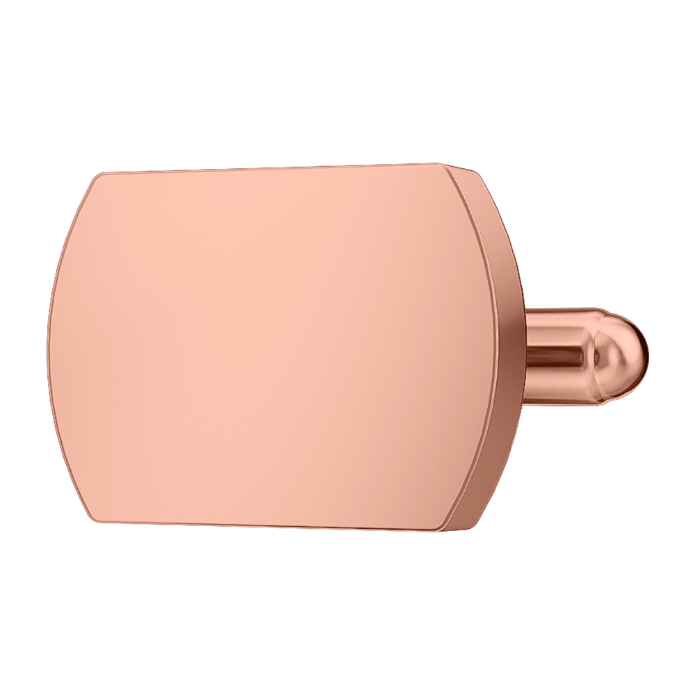 Copper Plated Elliptical Cylinder Cufflinks