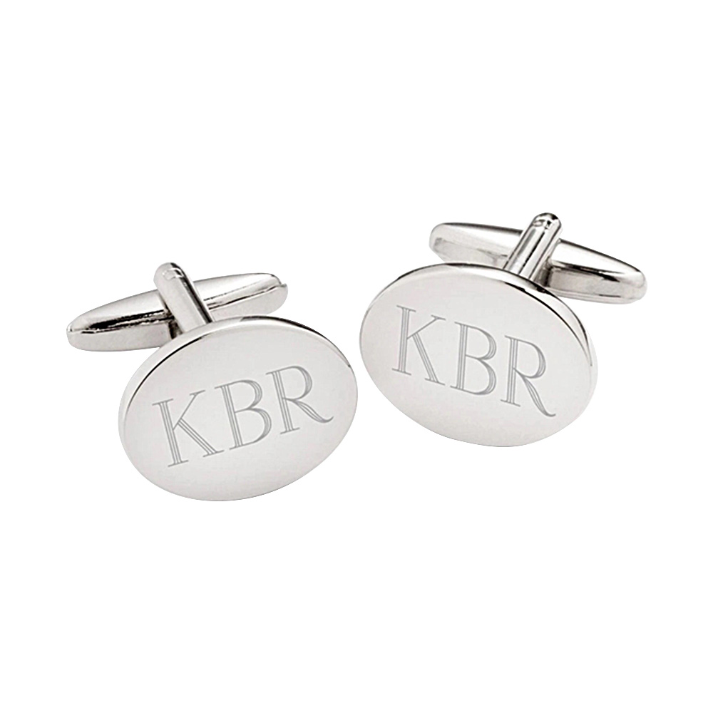 Custom Made Silver Oval Cufflinks