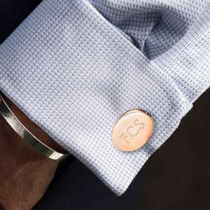 Oval Engraved Cufflinks