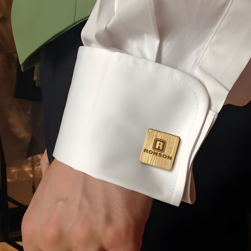Custom Square Wooden Cufflinks