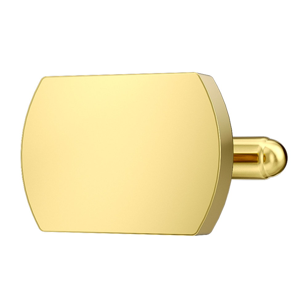 Gold Plated Elliptical Cylinder Cufflinks