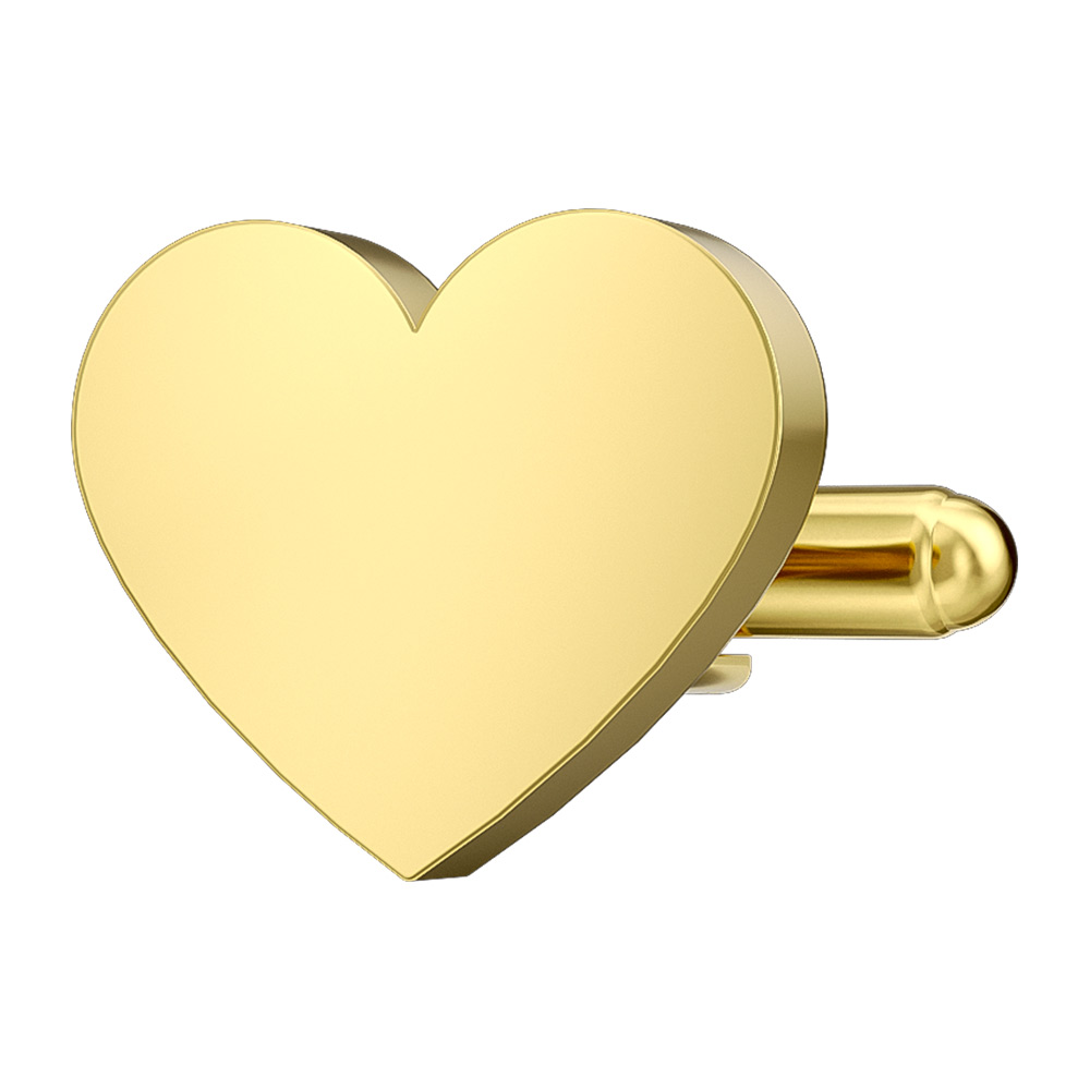 Gold Plated Heart Cufflinks Gold Plated Heart Cufflinks