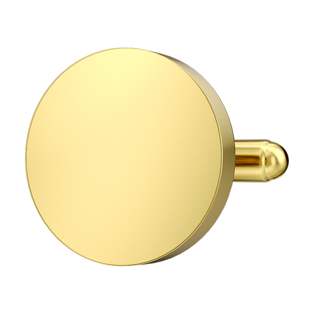 Gold Plated Round Cufflinks