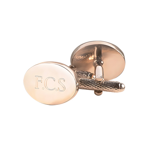 Oval Engraved Cufflinks