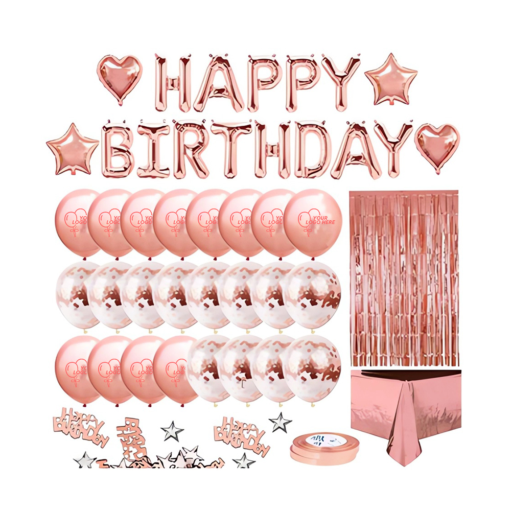 Personalized Happy Birthday Party Balloons Set Large Group