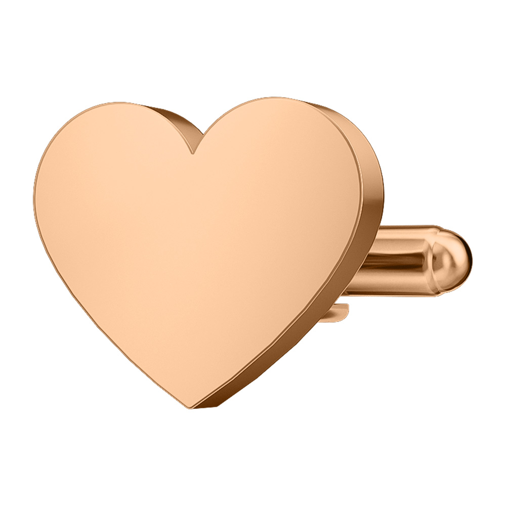 Rose Gold Plated Heart Cufflinks Rose Gold Plated Heart Cufflinks