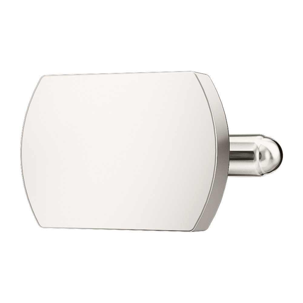Silver Plated Elliptical Cylinder Cufflinks