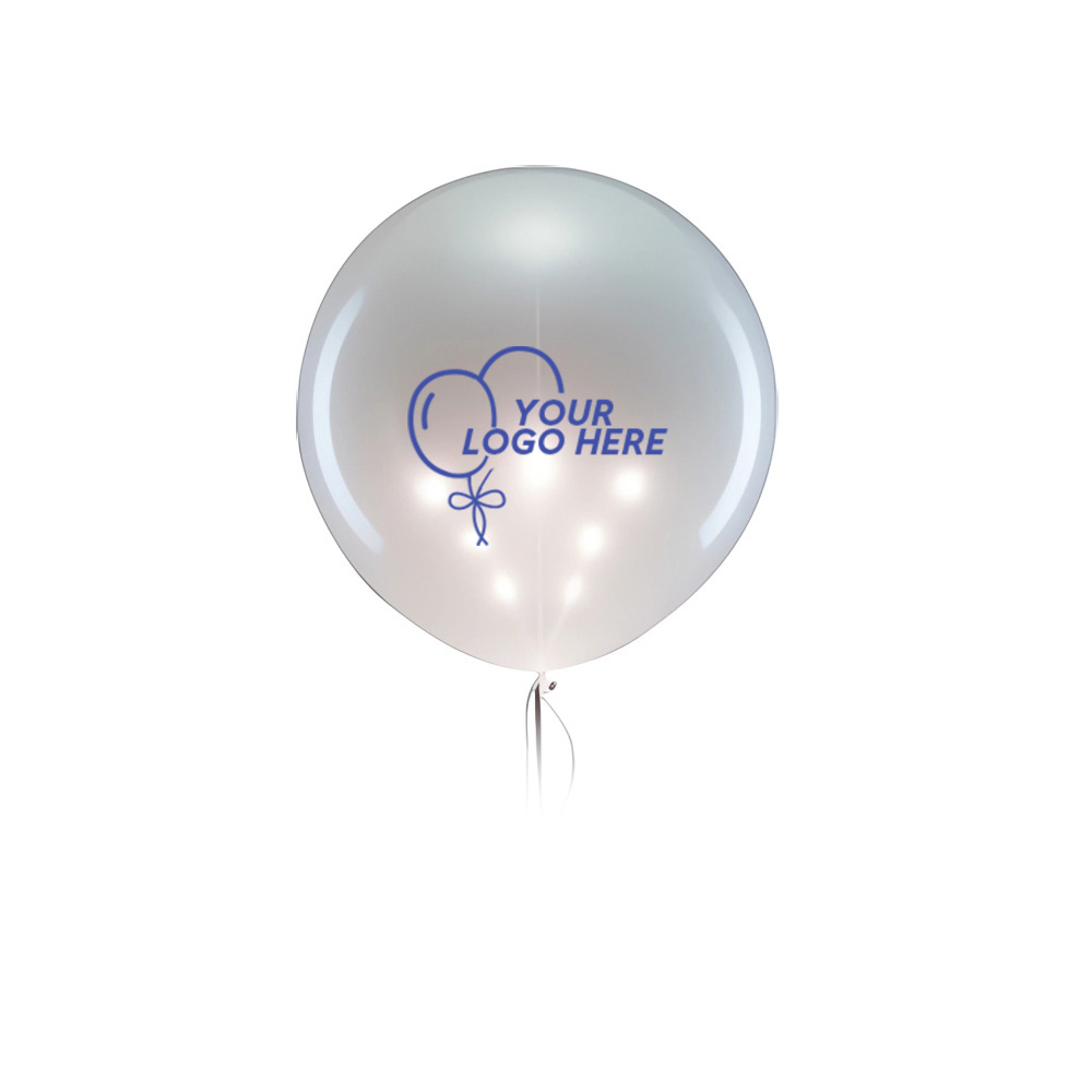 Custom Super Thick Latex LED Light-Up Balloon White Custom Super Thick Latex LED Light-Up Balloon White