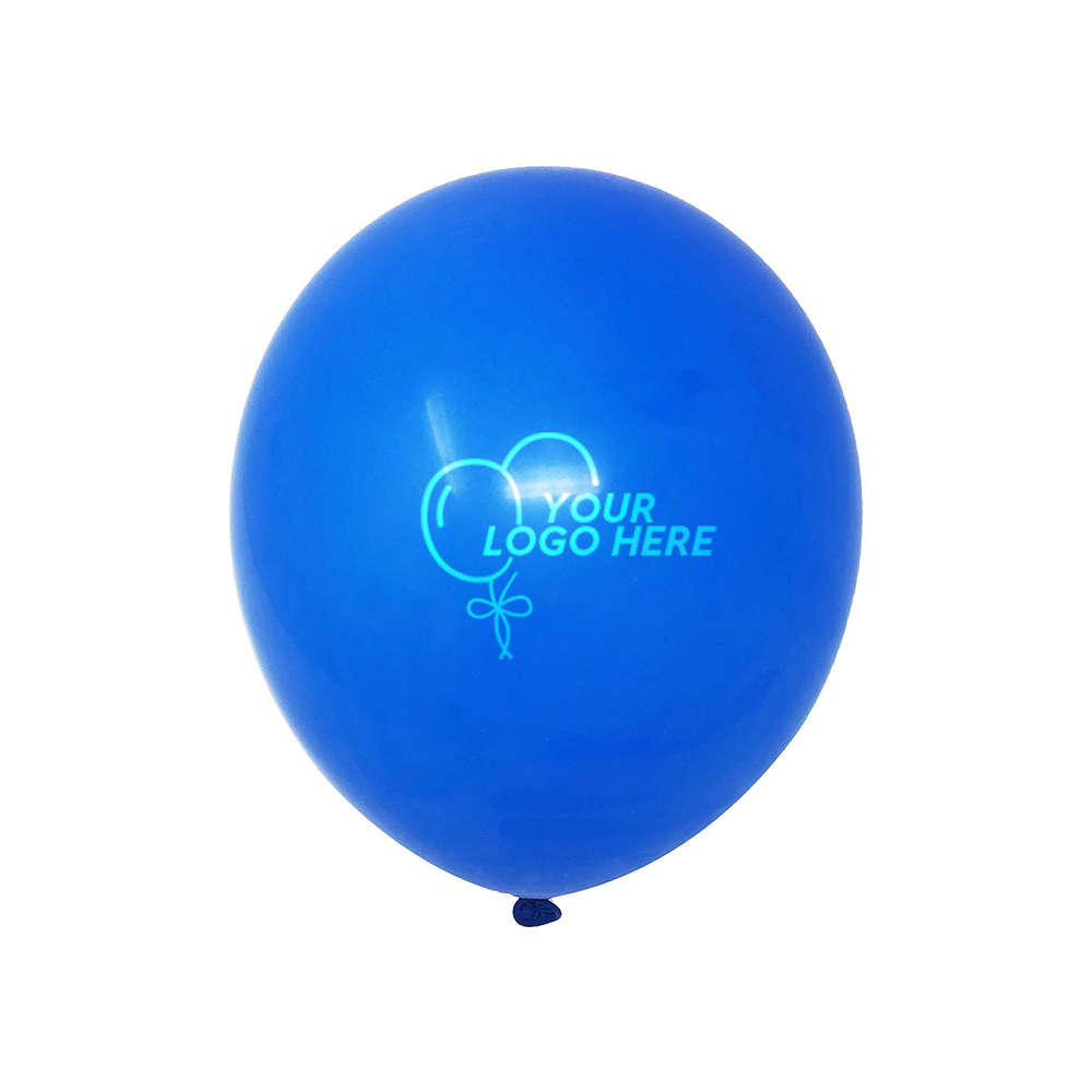 Customizable 12 Latex Imprinted Helium Balloon Blue Customizable 12 Latex Imprinted Helium Balloon Blue