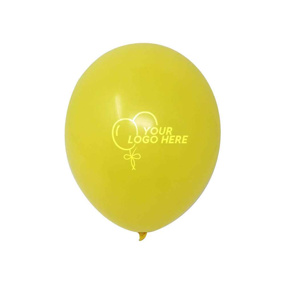 Customizable 12 Latex Imprinted Helium Balloon Yellow Customizable 12 Latex Imprinted Helium Balloon Yellow