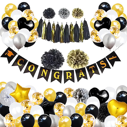 Personalized Graduation Banner Party Balloons