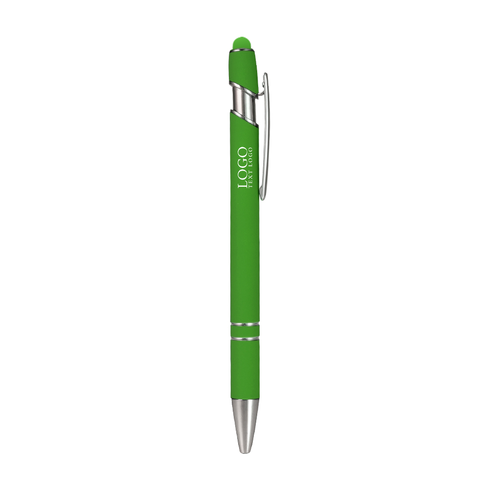 Metal Ballpoint Pen with Stylus Tip green