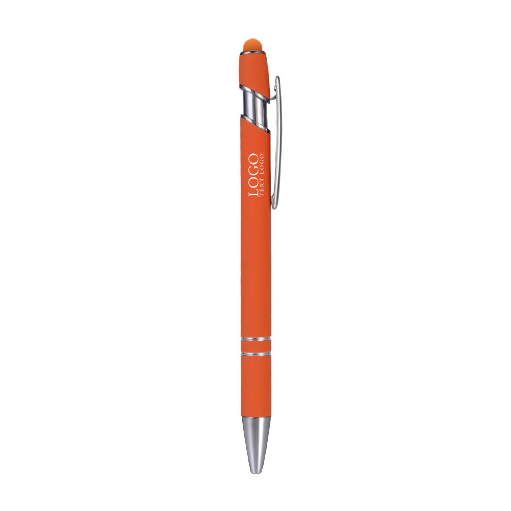 Metal Ballpoint Pen with Stylus Tip orange