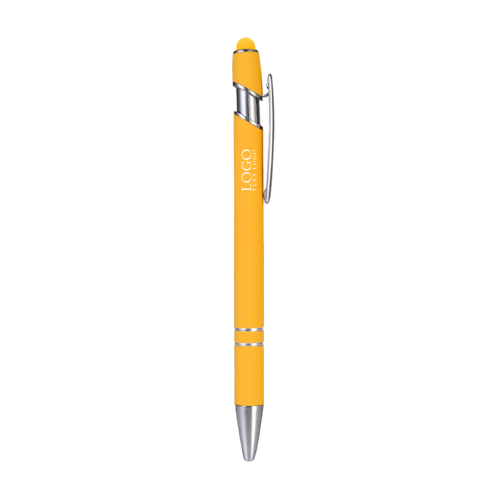 Metal Ballpoint Pen with Stylus Tip yellow