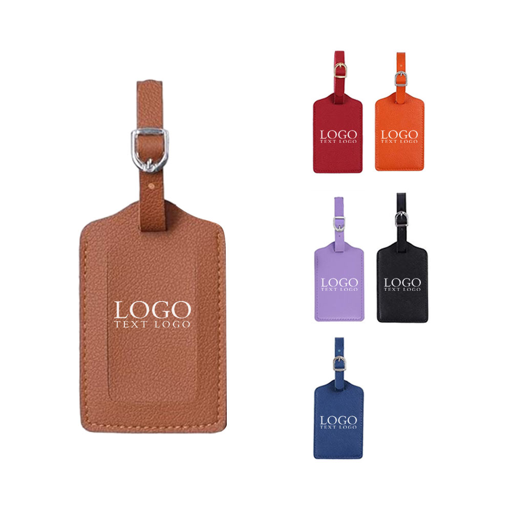 main image of Classic Faux Leather Luggage Tag