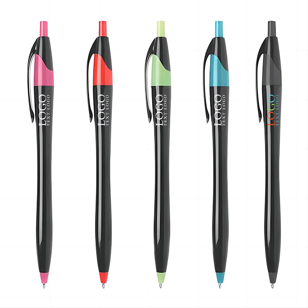 Custom Midnight Plastic Ballpoint Pens with Logo