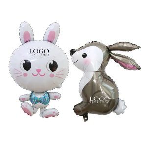 Rabbit Shaped Mylar Foil Balloons