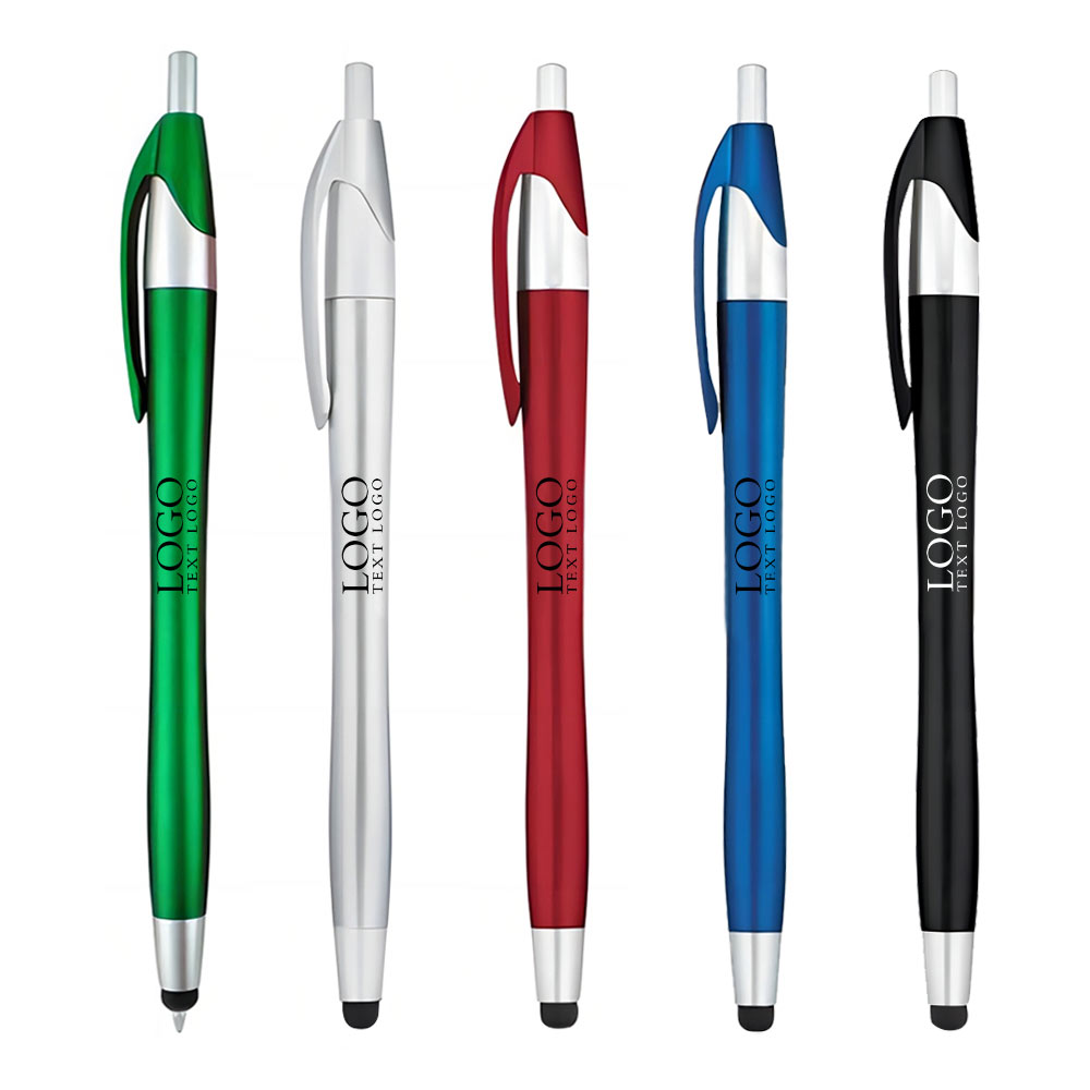 Matte Color Stylus Ballpoint Pen with Logo