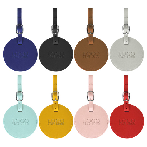 Round Flap Luggage Tags With Logo