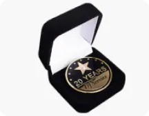 Velour Box Lapel Pin with Velour Box