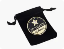 Velour Pouch Lapel Pin with Velour Pouch