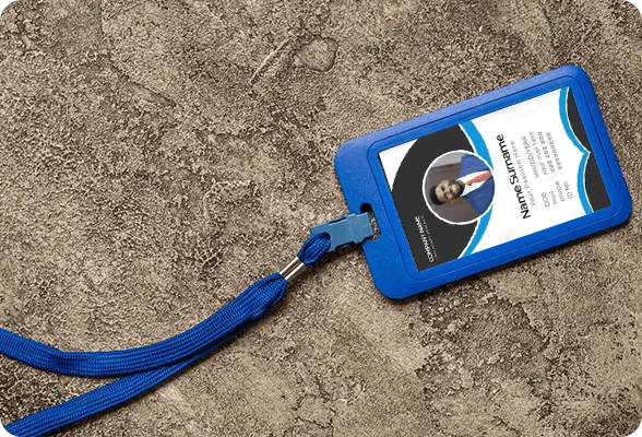 Rørformede lanyards med ID-kort