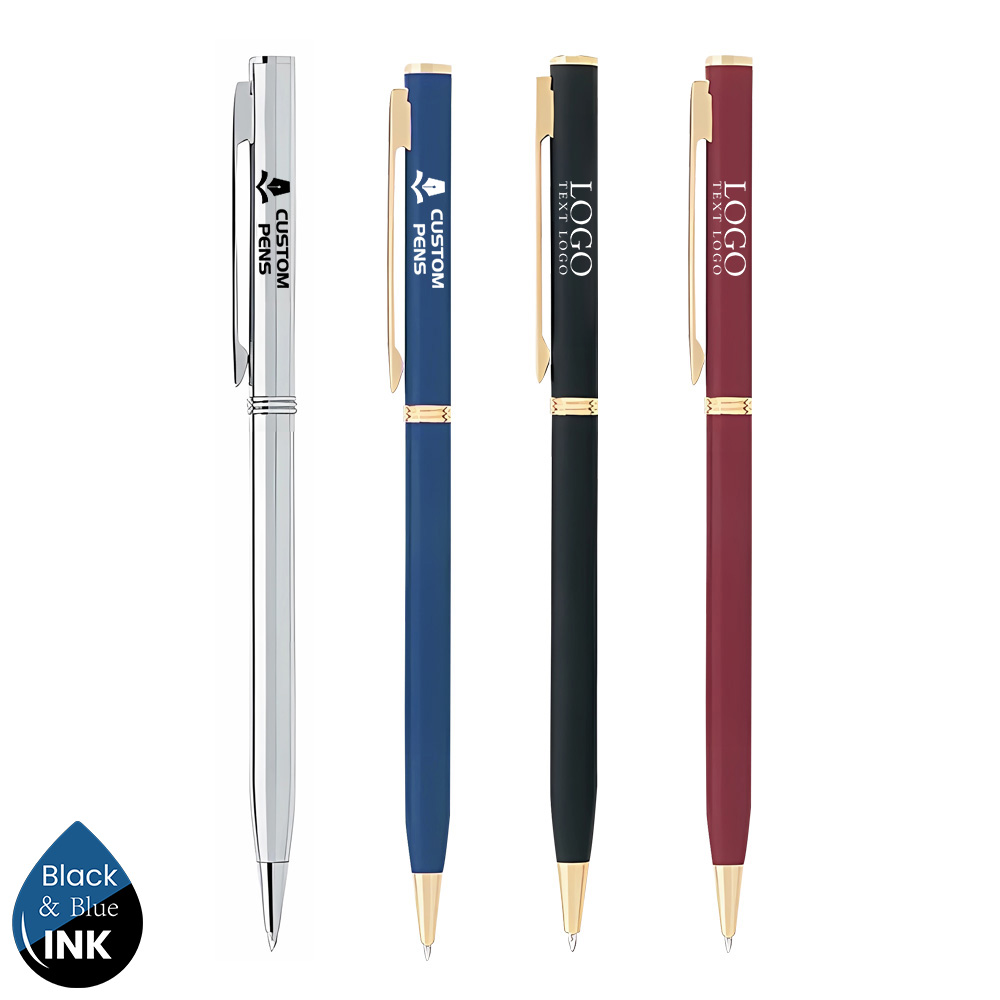 ALL Brass Twist Action Pen With Chrome And Gold Trims  