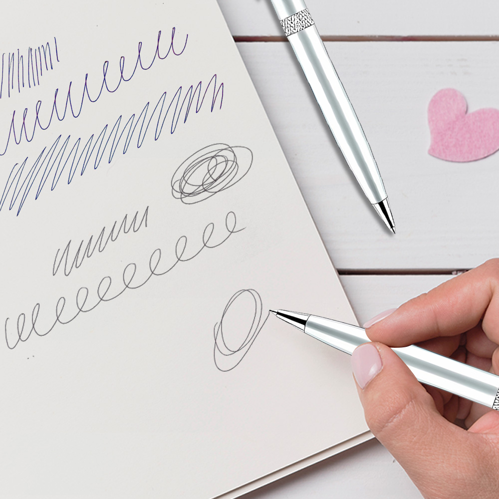 Aluminum Constructed Rollerball Twist Pen writing