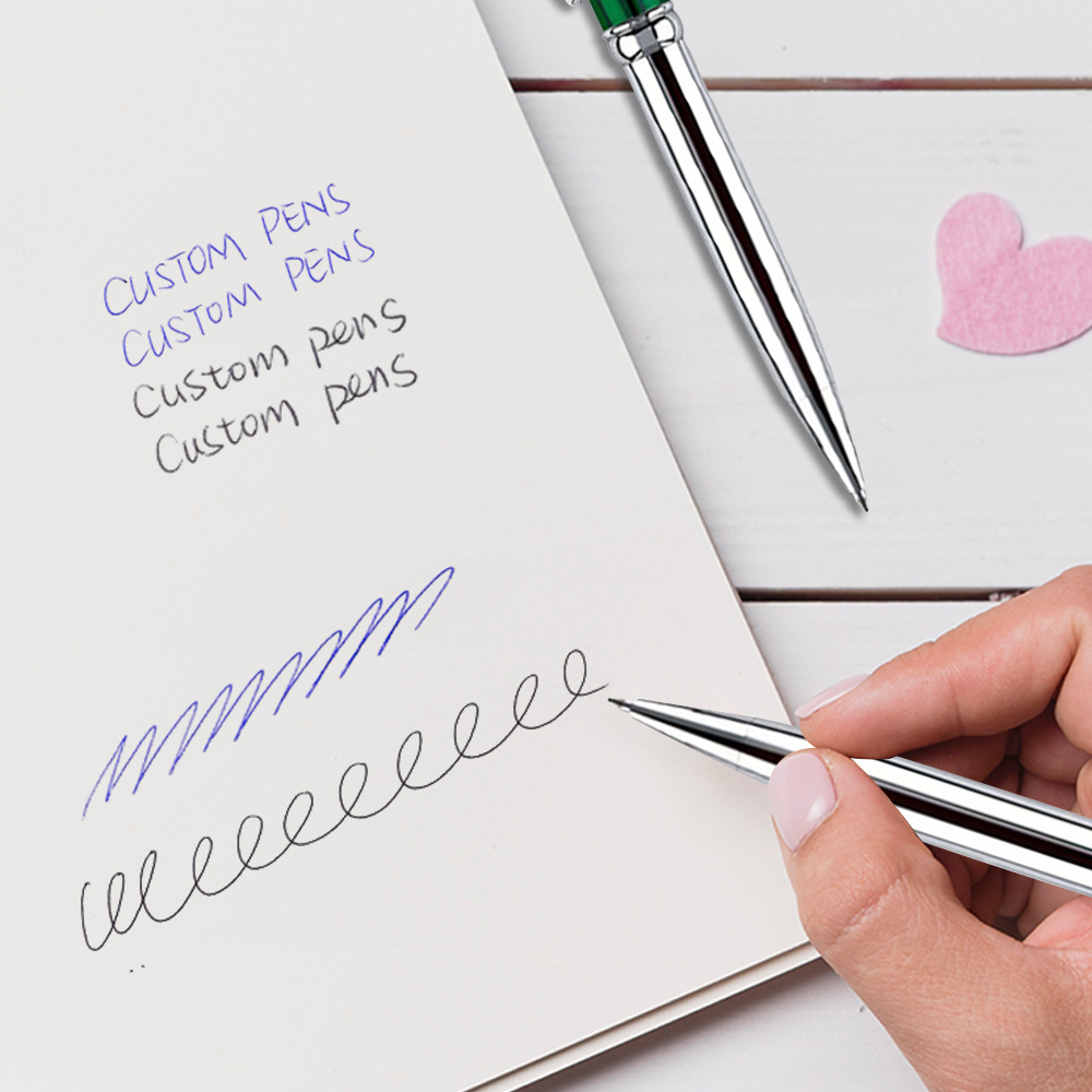 Custom Twist Action Brass Metal Constructed Pen writing