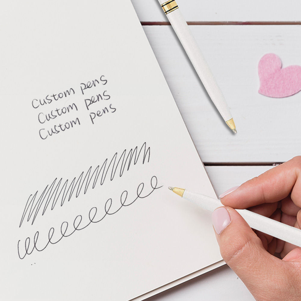 Custom Twist Action Pen With Solid Brass Barrel writing