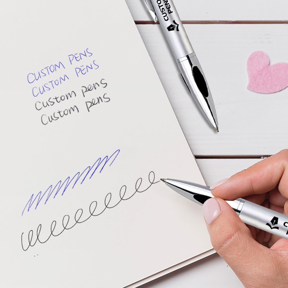 Personalized Click Action Brass Ballpoint Pen writing