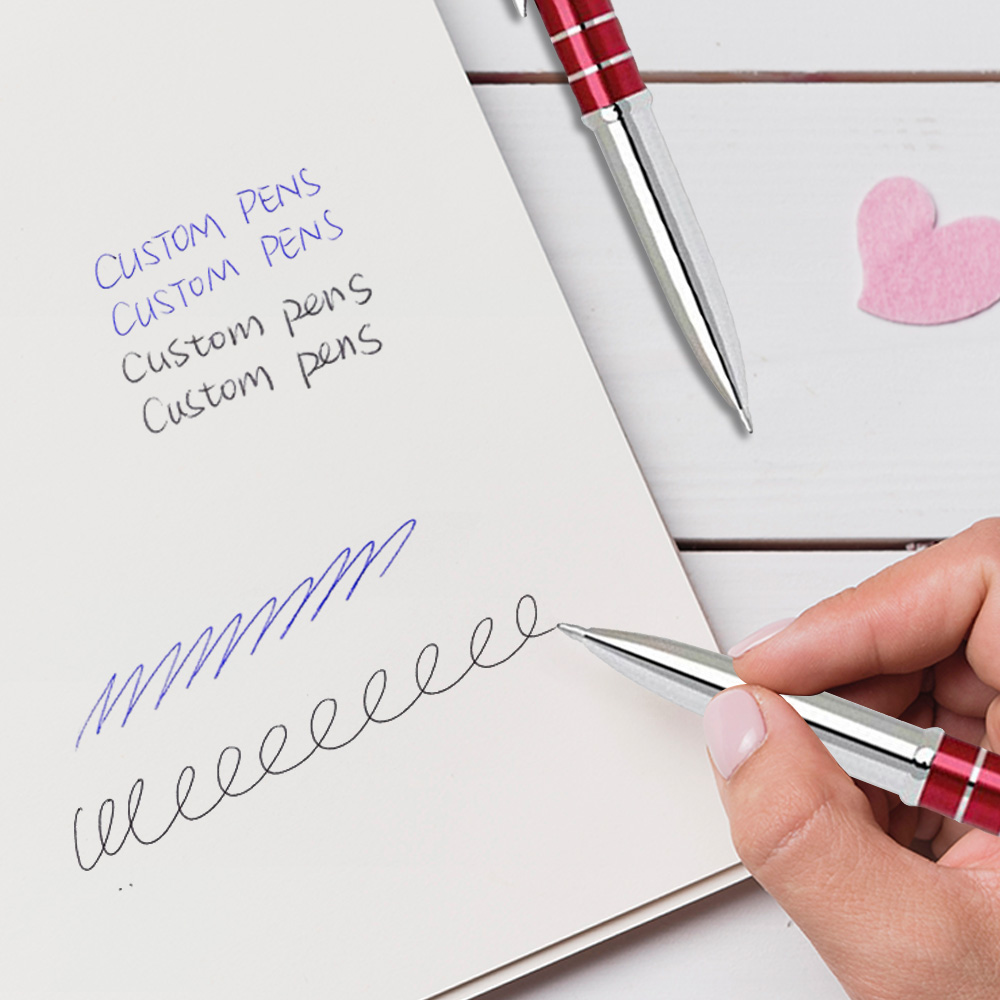 Personalized Metal Ballpoint Pen with Stylus writing