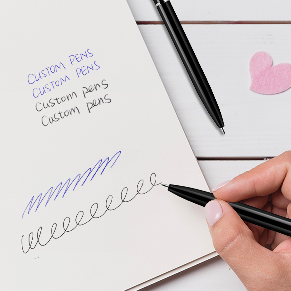 Personalized Twist Action Aluminum Ballpoint Pen writing