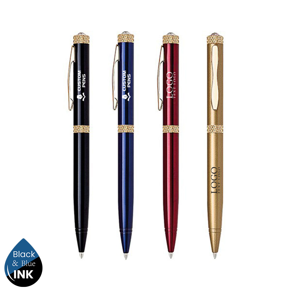 Personalized Twist Action Brass Ballpoint Pen Logo