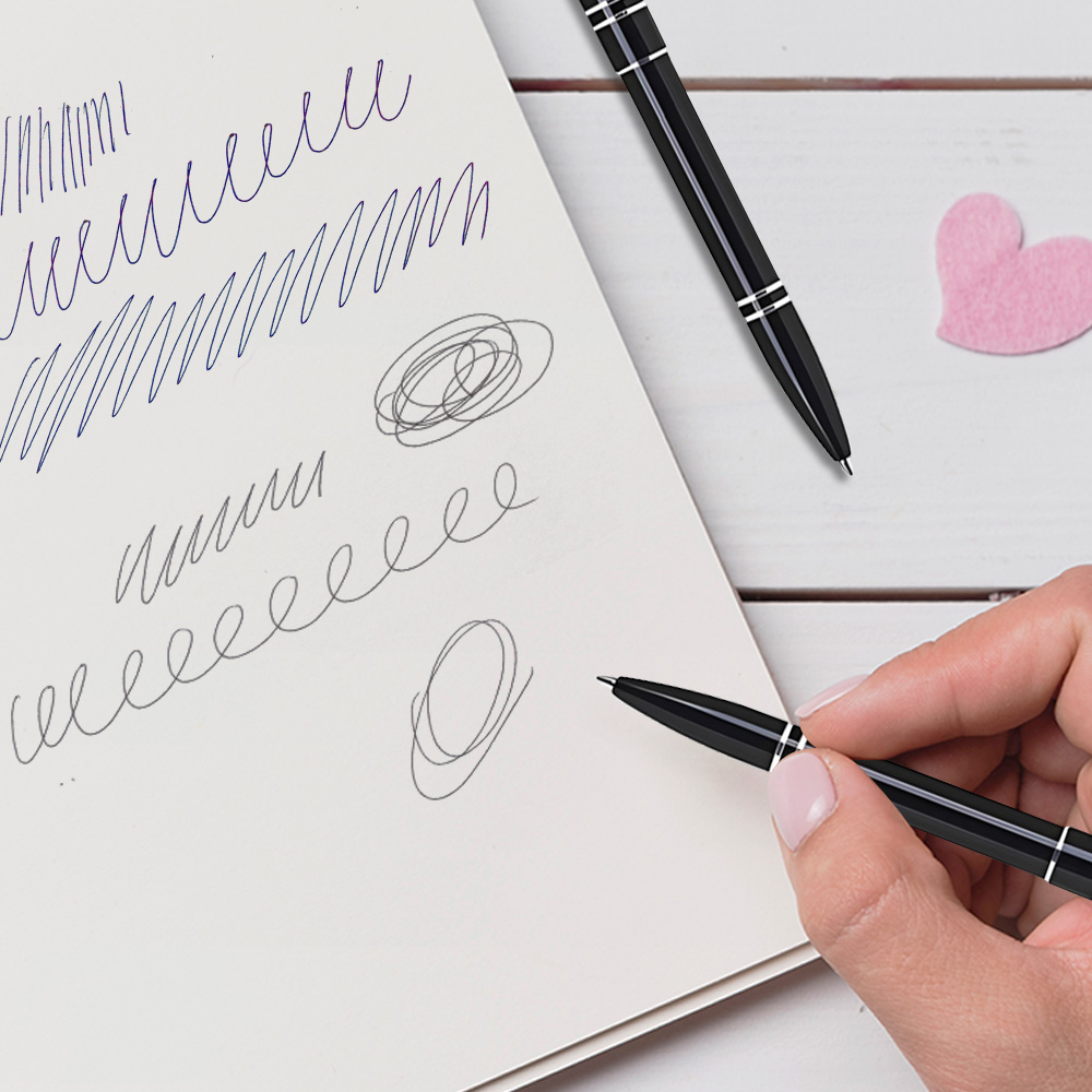 Twist Action Aluminum Ballpoint Pen With Colorful Lacquer Finish writing