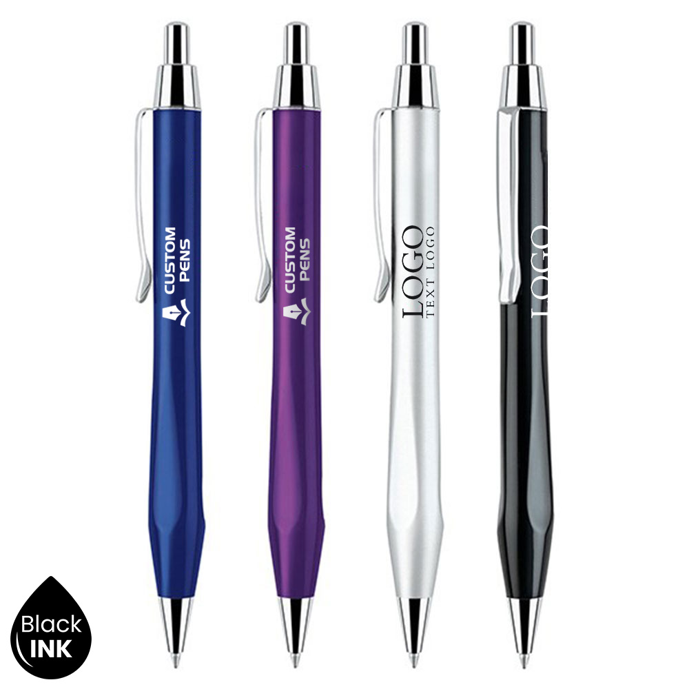 gepersonaliseerde, stijlvolle, massief messing balpen met klikactie