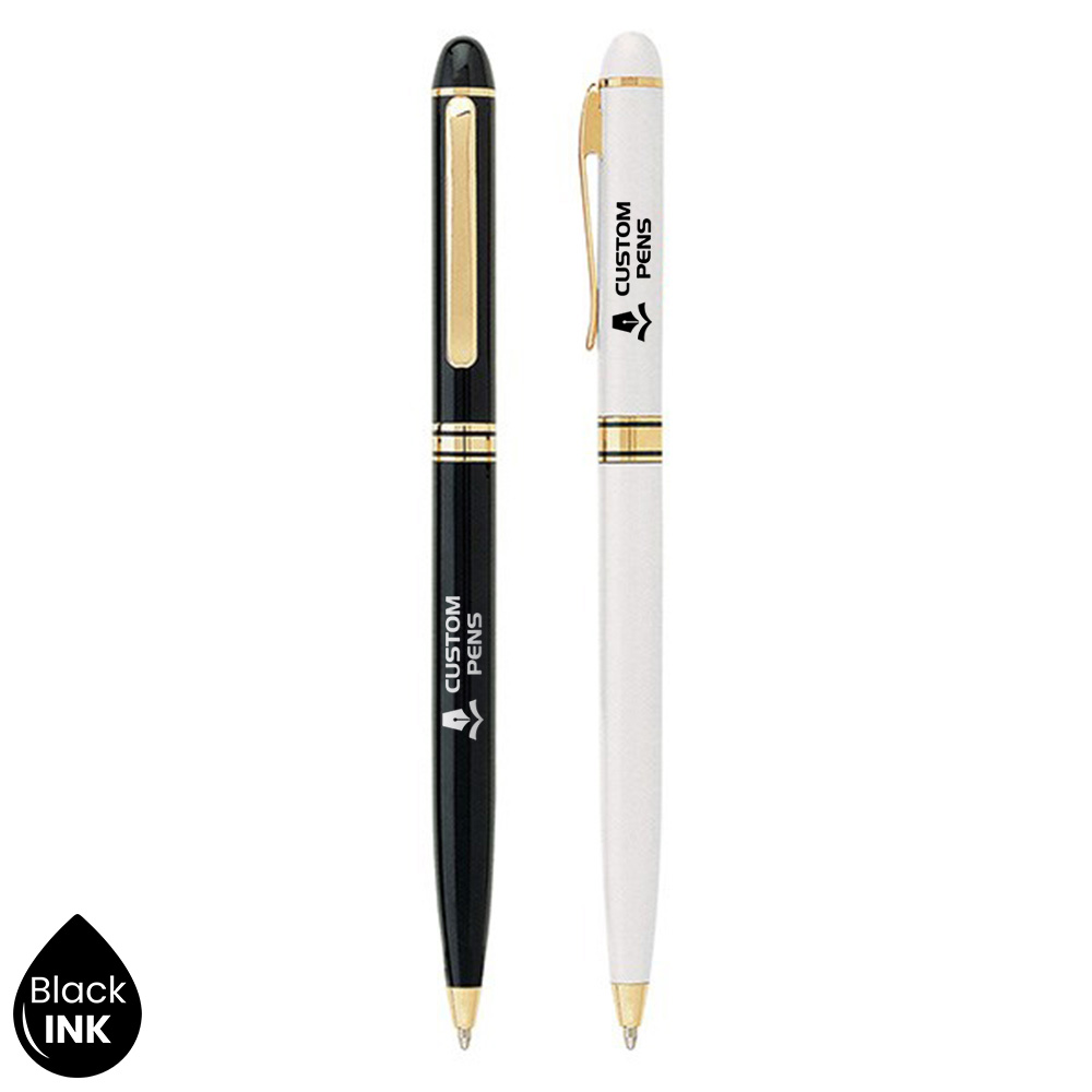 personalized twist action pen with solid brass barrel