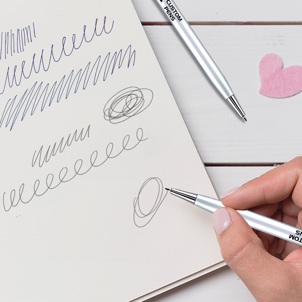 Metallic Color Barrel Twist Pen writing