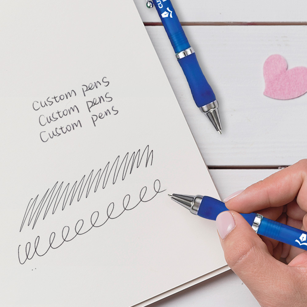 Custom Royal Plastic Pen writing 