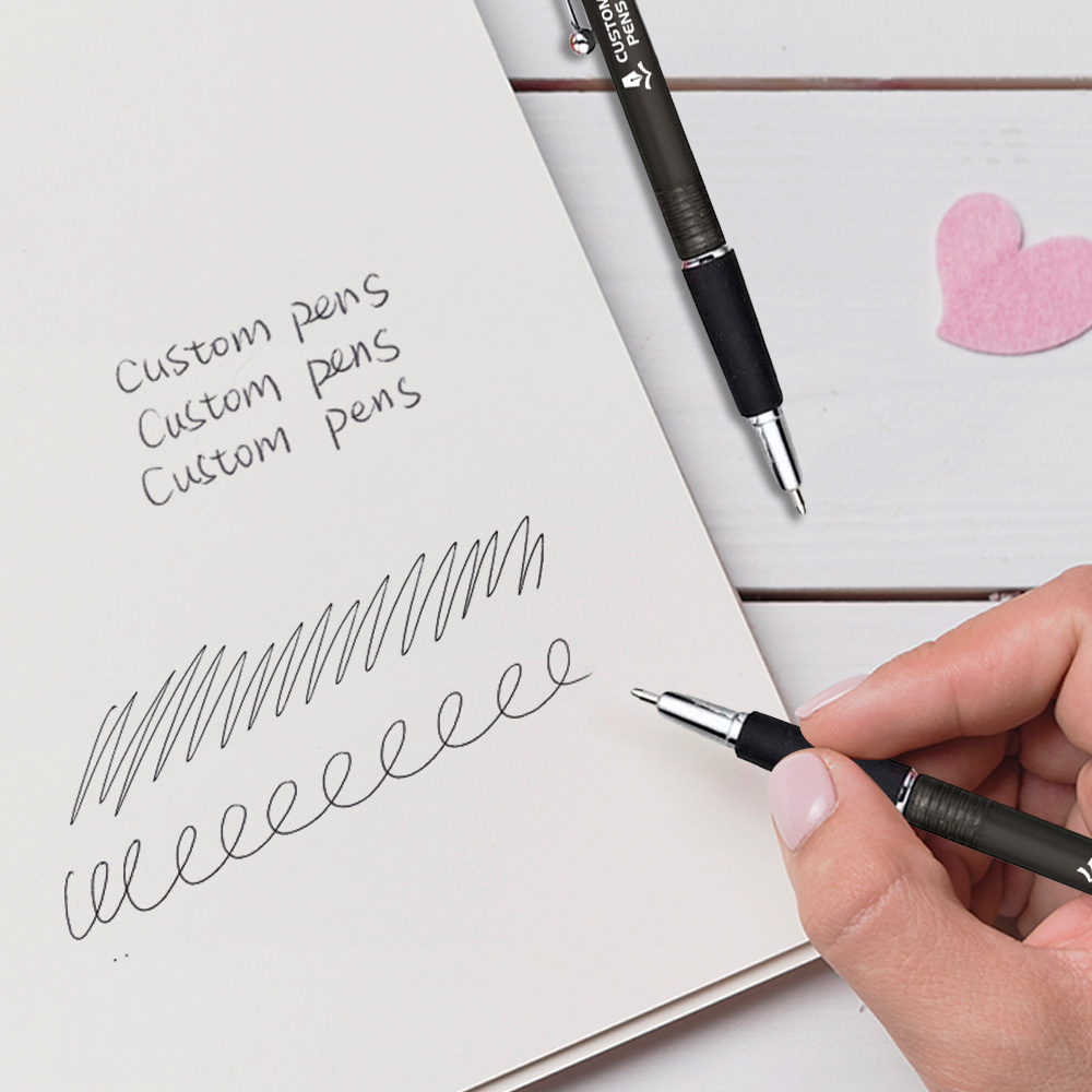 Custom Spruce Click Pens writing