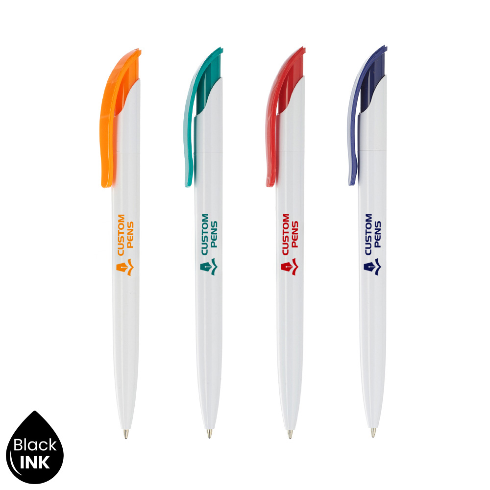 Full Color White Plastic Pens Group