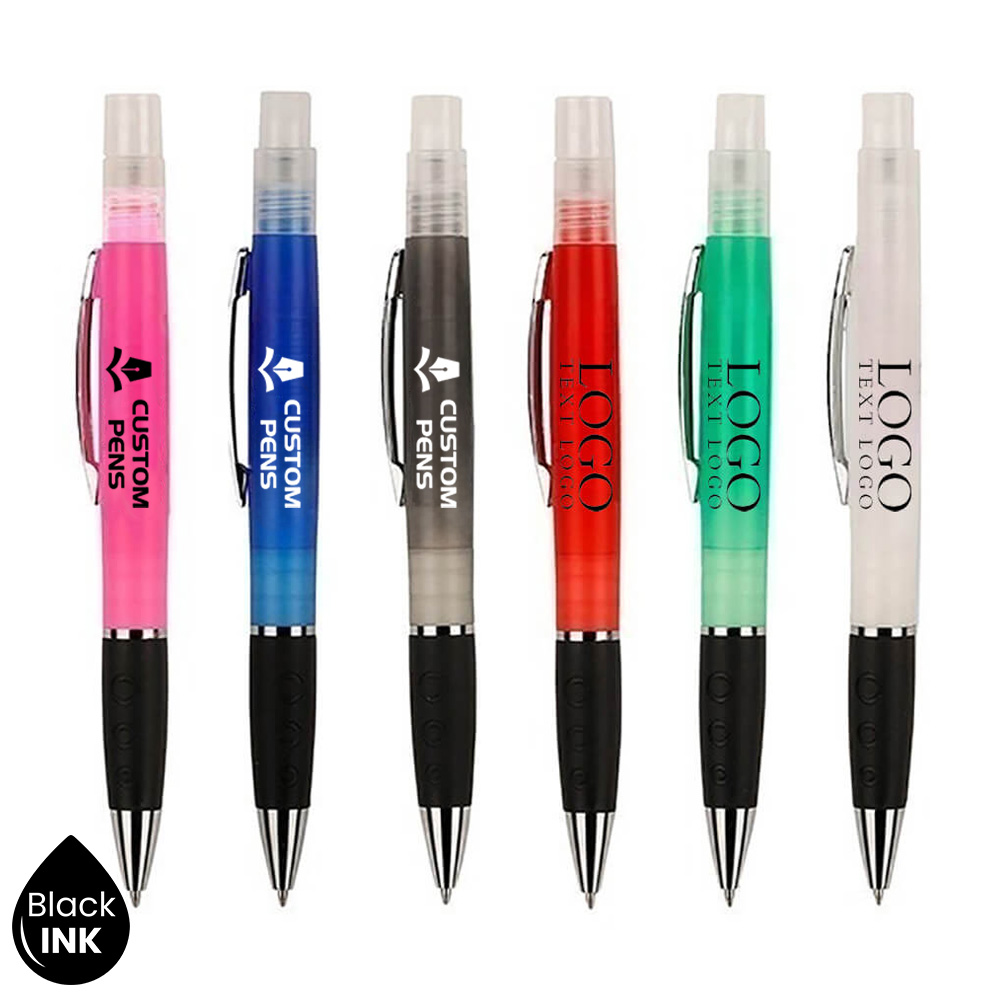 Twist Action Customized Business Pens With Sanitizer