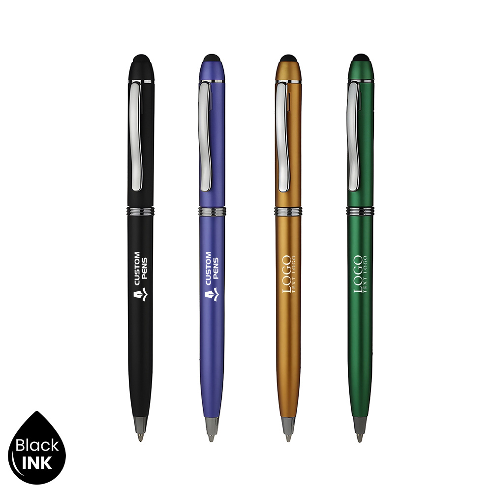 Twist Action Plastic Stylus Pens Group With Logo