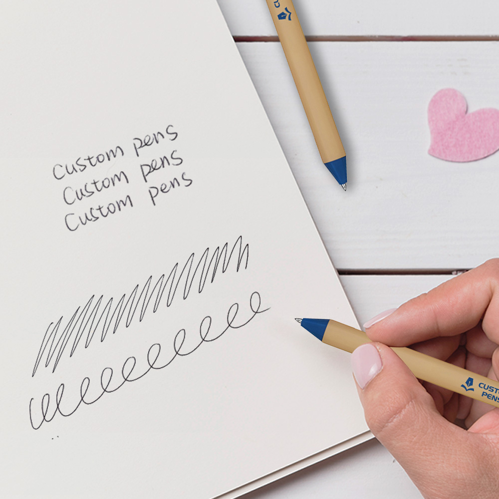 Custom Paper Barrel Pencil-Look Pen writing 