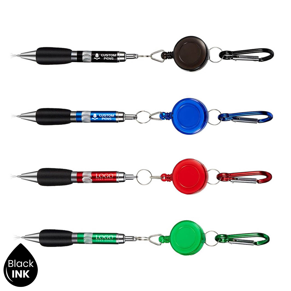 Promo Retractable Badge Pen With Reel Group