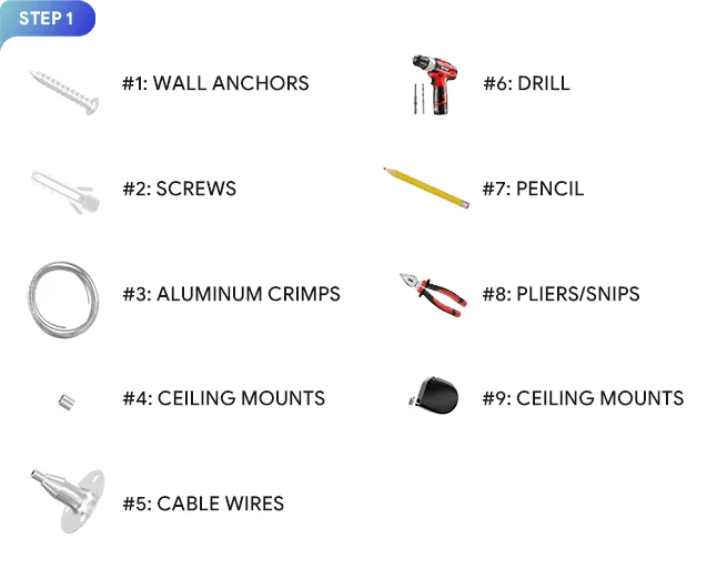 Standard Hanging Kit Installation Step 1