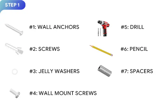 Wall Mounted Open Box Kit Step 1