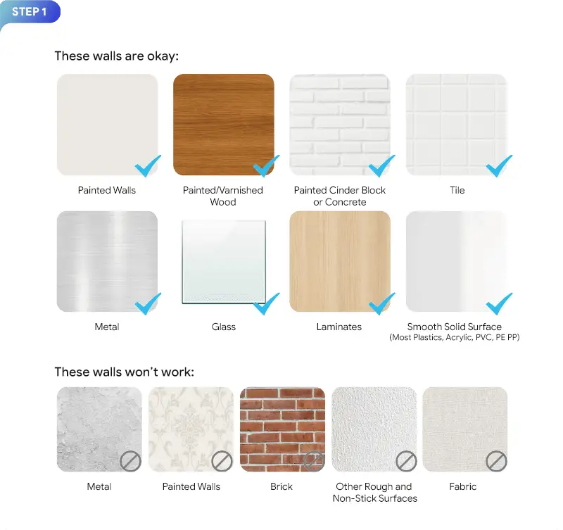 3M Command Strips Kit Installation Step 1